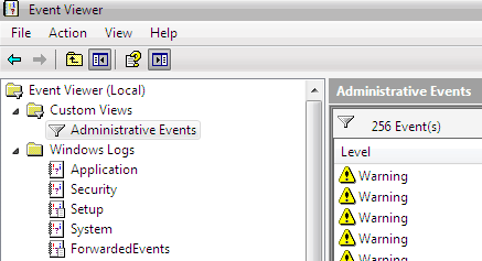 application event log